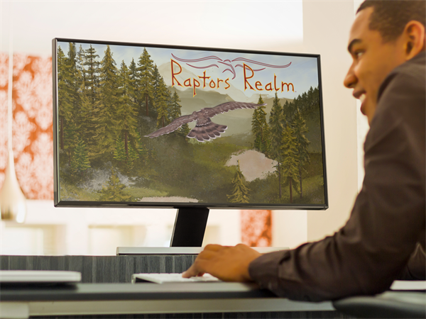Raptors' Realm In-Flight Raptor Vista Wallpaper